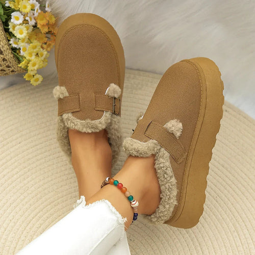 Suede Plush Slippers