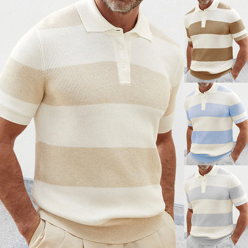 Riviera Striped Knit Polo