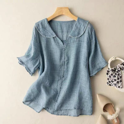 Provence Linen Blouse