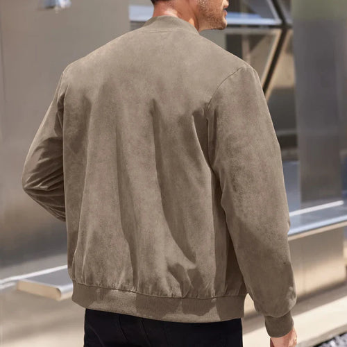 Suede Bomber Jacket