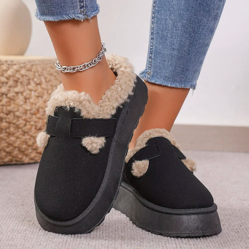 Suede Plush Slippers