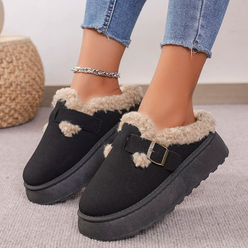 Suede Plush Slippers