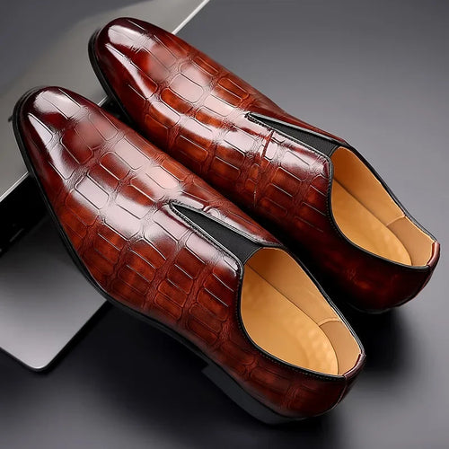 Massimo Leather Slip-Ons
