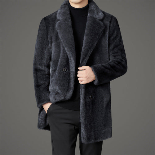 Sleek Fur Overcoat