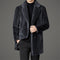 Sleek Fur Overcoat