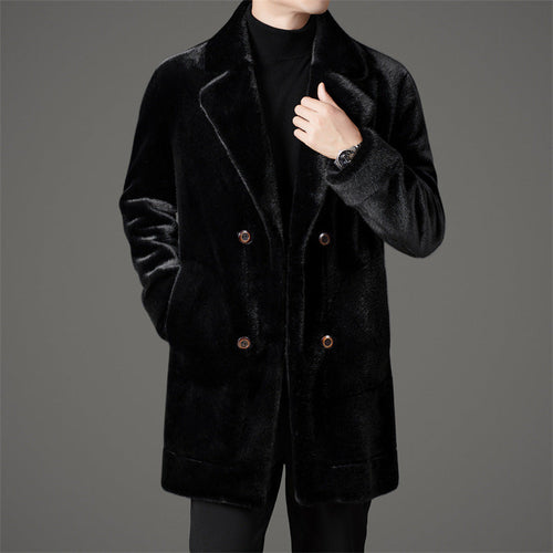 Sleek Fur Overcoat