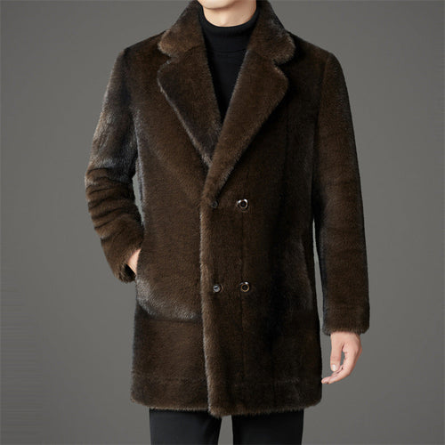Sleek Fur Overcoat