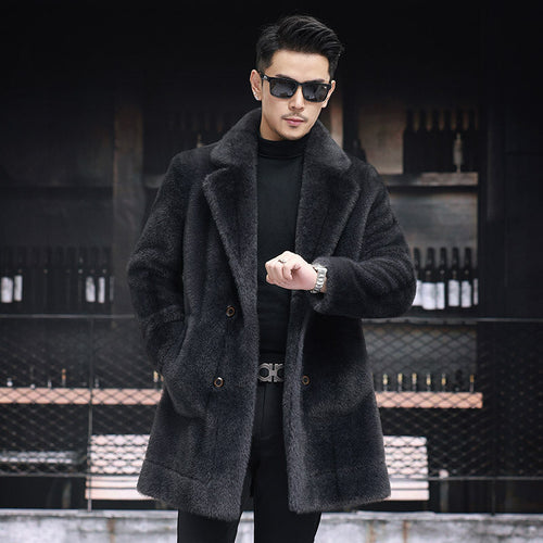 Sleek Fur Overcoat