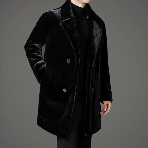 Sleek Fur Overcoat