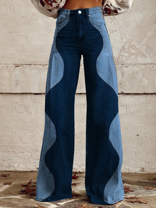Ripple-Wash Vintage Flared Pants