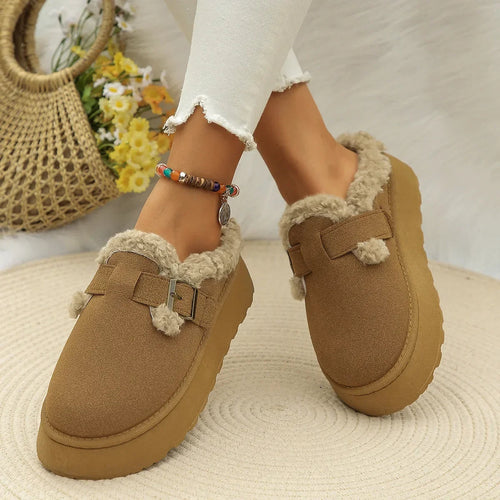 Suede Plush Slippers