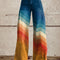 Radiant Chevron Vintage Flared Pants