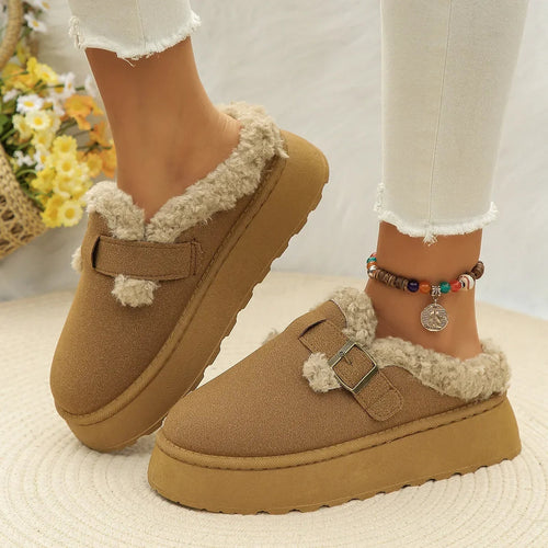 Suede Plush Slippers